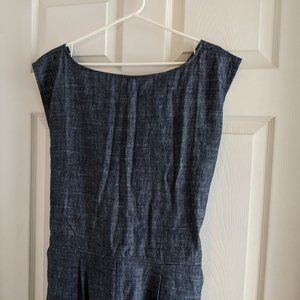 NWT - Ozma of California - Skinny Matador Romper Chambray Indigo - Size L